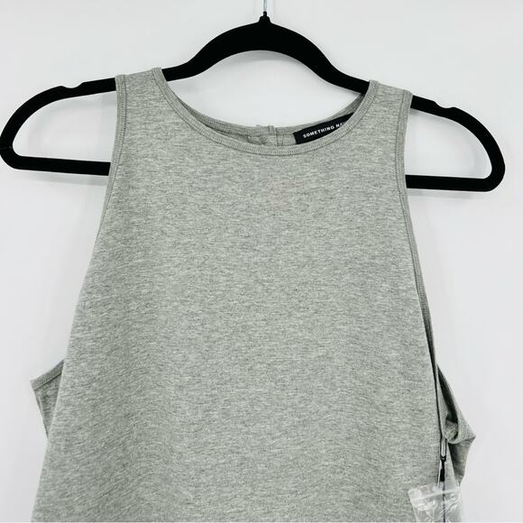 🆕 NWT Something Navy Bodysuit Grey Light Heather Top Sleeveless Button Back XL - Picture 9 of 15